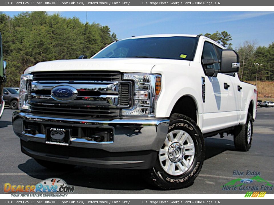 2018 Ford F250 Super Duty XLT Crew Cab 4x4 Oxford White / Earth Gray Photo #1