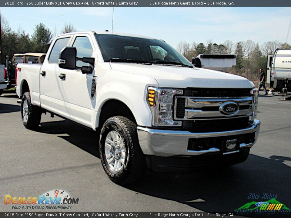 2018 Ford F250 Super Duty XLT Crew Cab 4x4 Oxford White / Earth Gray Photo #7