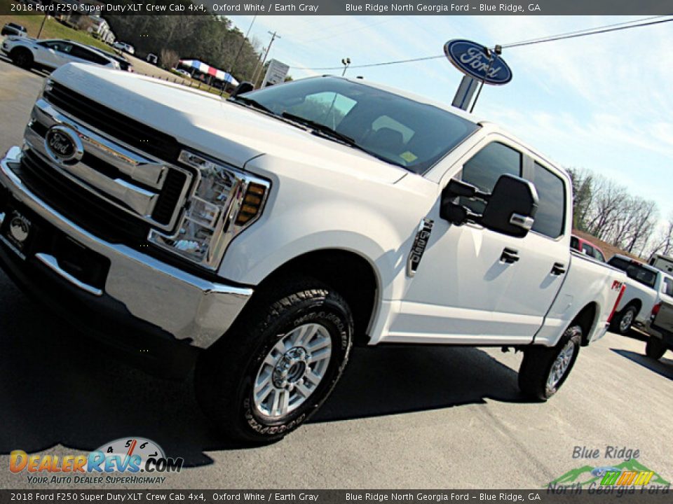 2018 Ford F250 Super Duty XLT Crew Cab 4x4 Oxford White / Earth Gray Photo #27