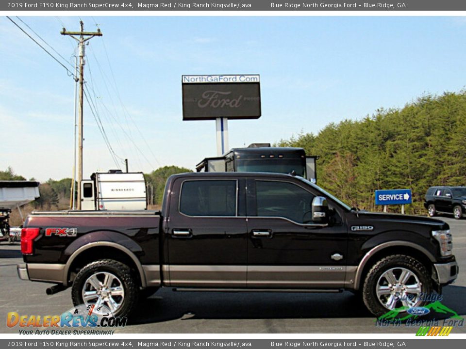 2019 Ford F150 King Ranch SuperCrew 4x4 Magma Red / King Ranch Kingsville/Java Photo #6