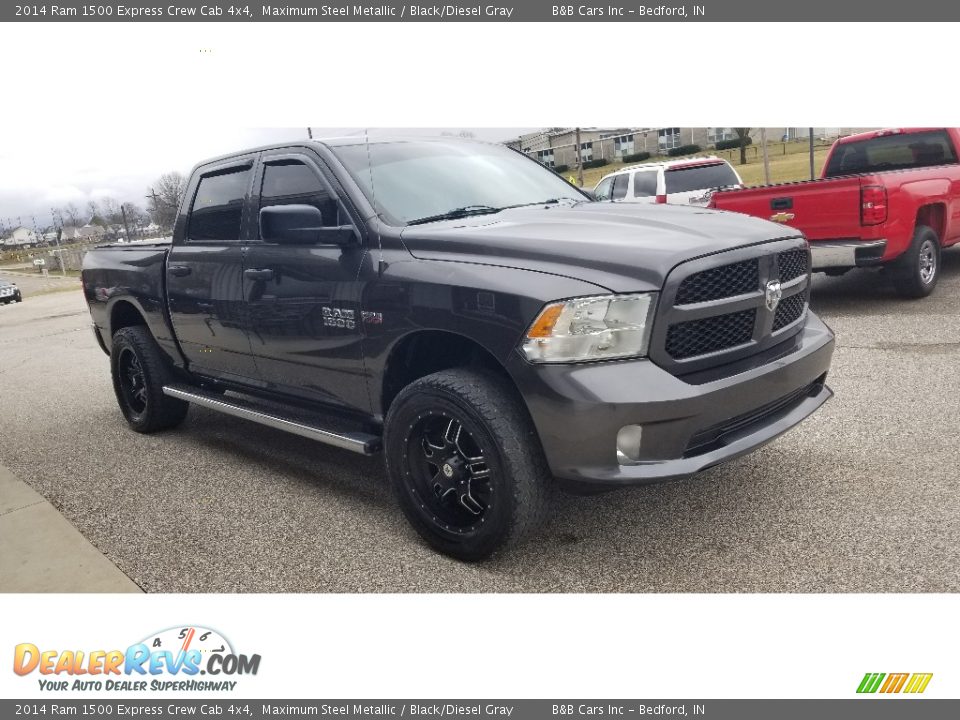 2014 Ram 1500 Express Crew Cab 4x4 Maximum Steel Metallic / Black/Diesel Gray Photo #1