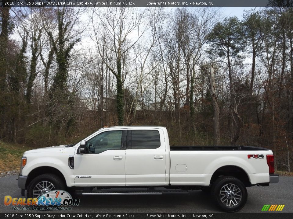 2018 Ford F350 Super Duty Lariat Crew Cab 4x4 White Platinum / Black Photo #1