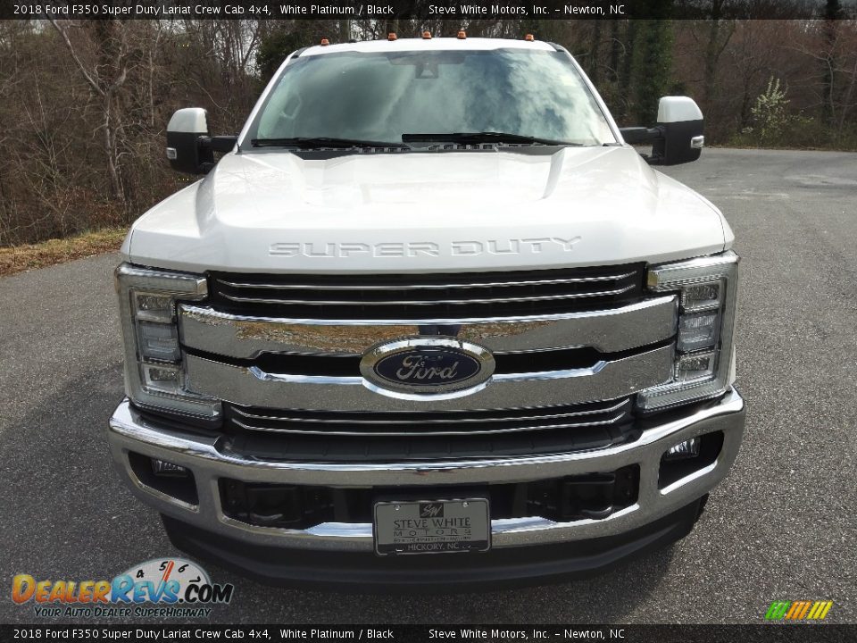 2018 Ford F350 Super Duty Lariat Crew Cab 4x4 White Platinum / Black Photo #3