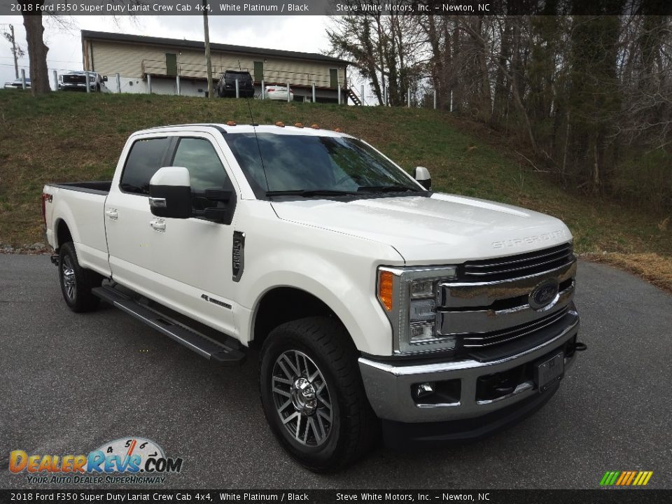 2018 Ford F350 Super Duty Lariat Crew Cab 4x4 White Platinum / Black Photo #6