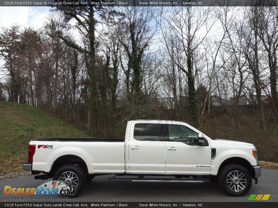 2018 Ford F350 Super Duty Lariat Crew Cab 4x4 White Platinum / Black Photo #7