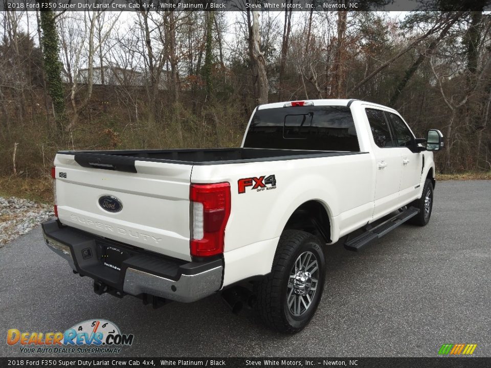 2018 Ford F350 Super Duty Lariat Crew Cab 4x4 White Platinum / Black Photo #9