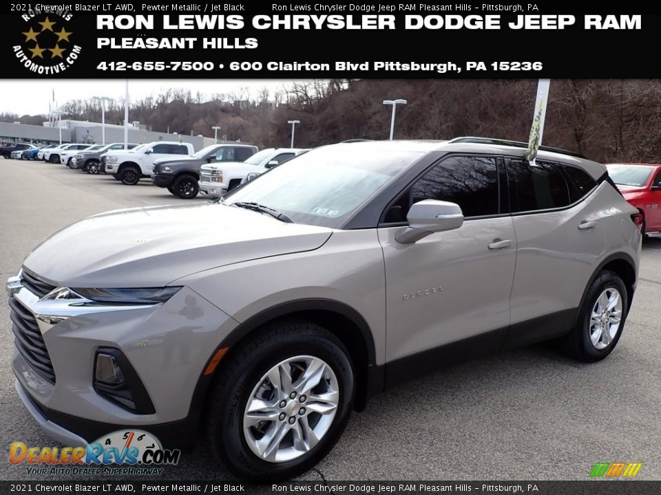 2021 Chevrolet Blazer LT AWD Pewter Metallic / Jet Black Photo #1