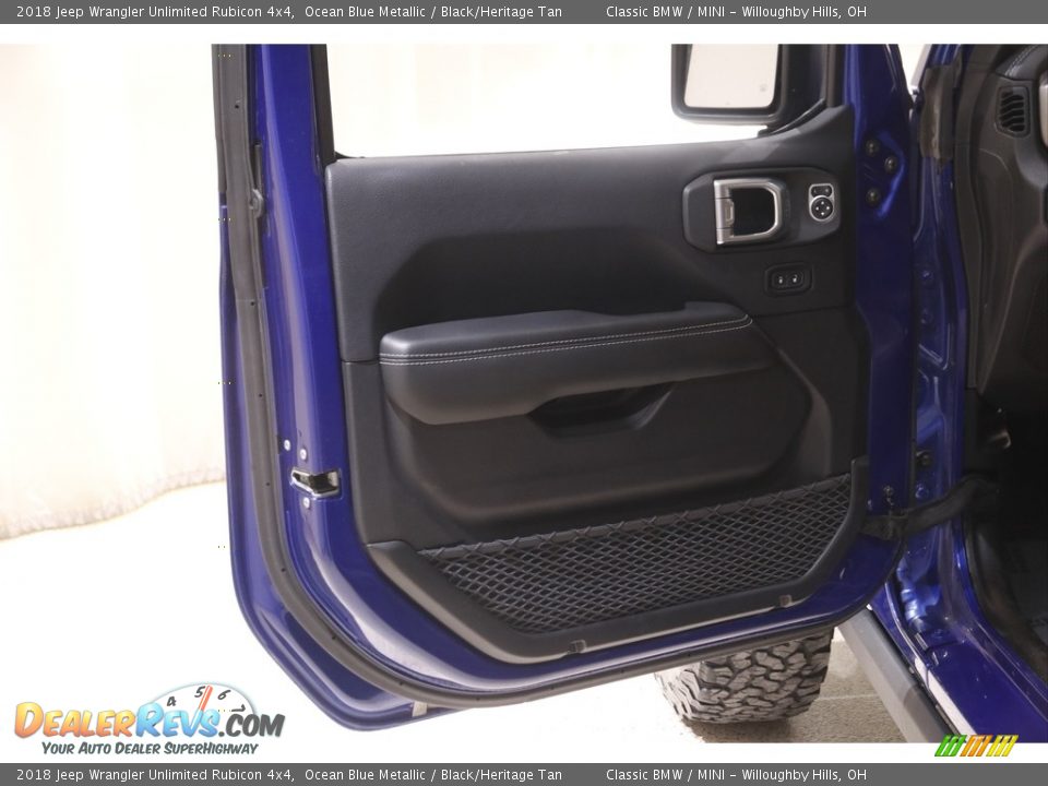 2018 Jeep Wrangler Unlimited Rubicon 4x4 Ocean Blue Metallic / Black/Heritage Tan Photo #4