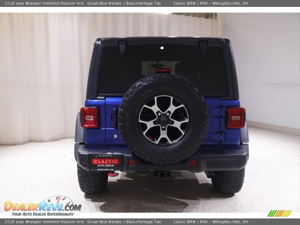 2018 Jeep Wrangler Unlimited Rubicon 4x4 Ocean Blue Metallic / Black/Heritage Tan Photo #20