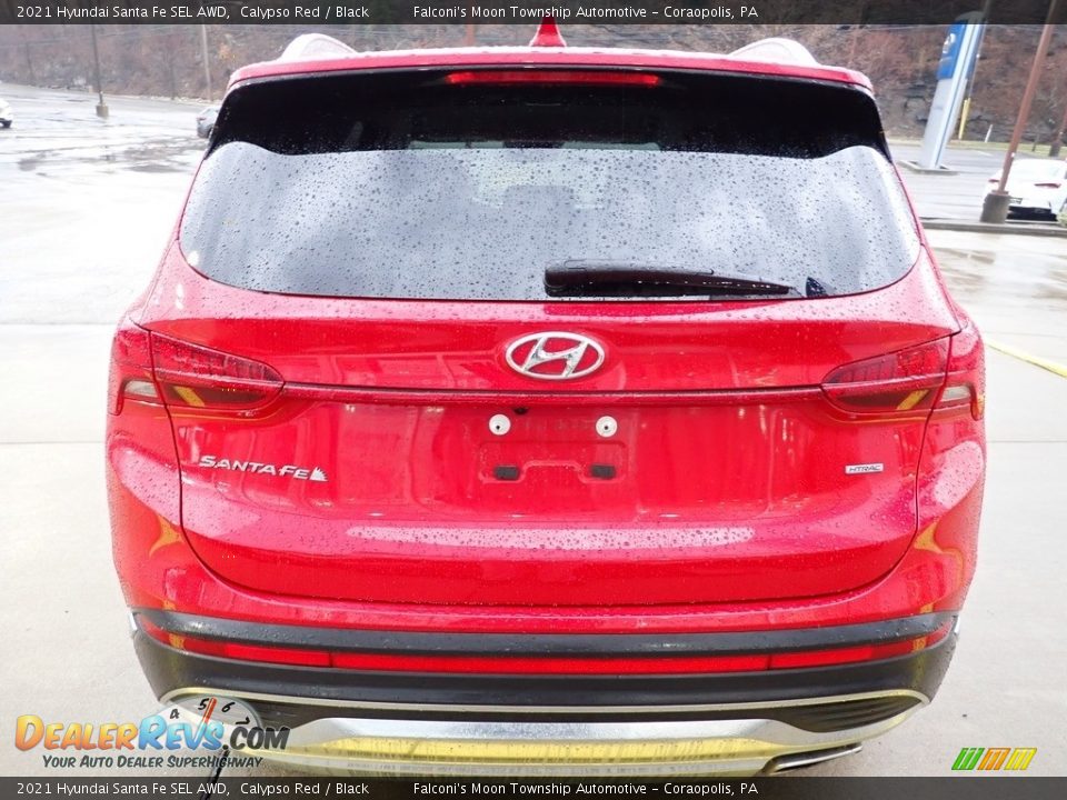 2021 Hyundai Santa Fe SEL AWD Calypso Red / Black Photo #3