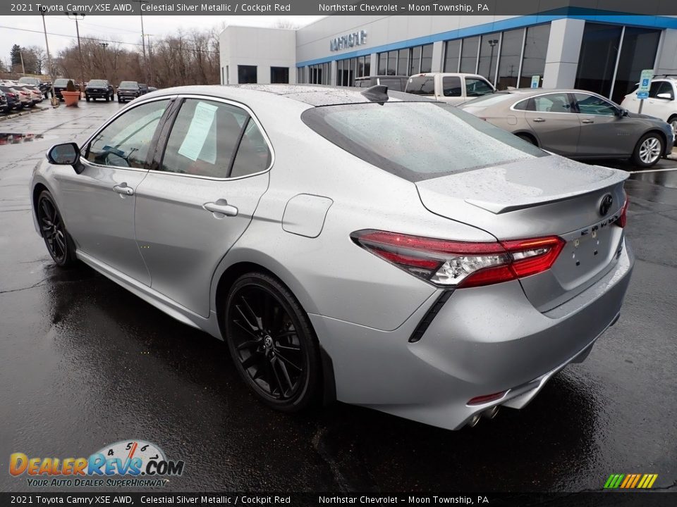 2021 Toyota Camry XSE AWD Celestial Silver Metallic / Cockpit Red Photo #4