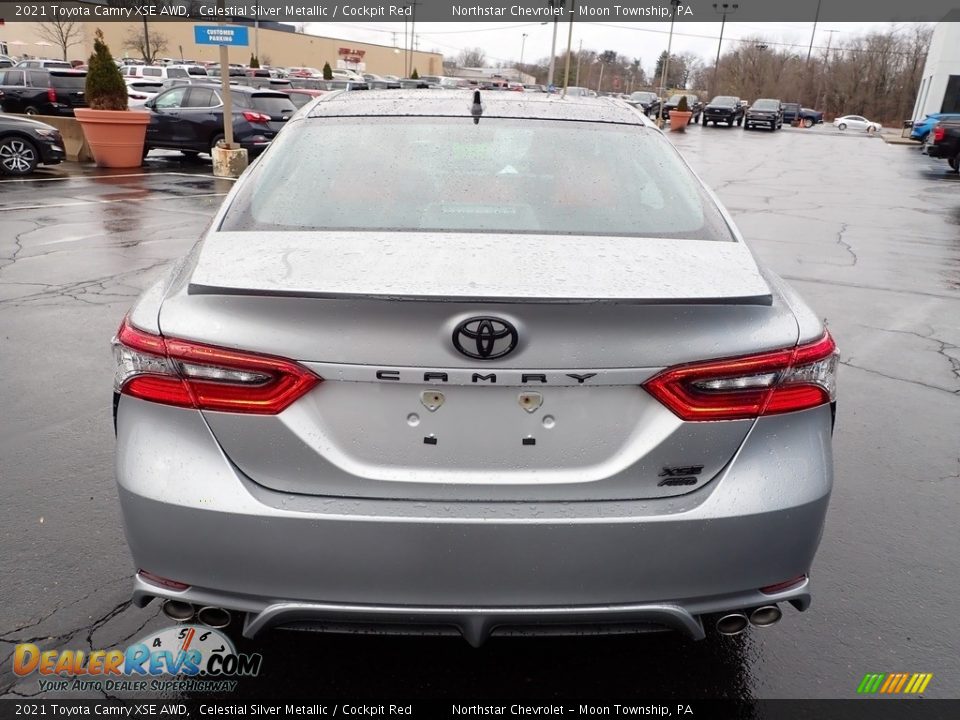 2021 Toyota Camry XSE AWD Celestial Silver Metallic / Cockpit Red Photo #6