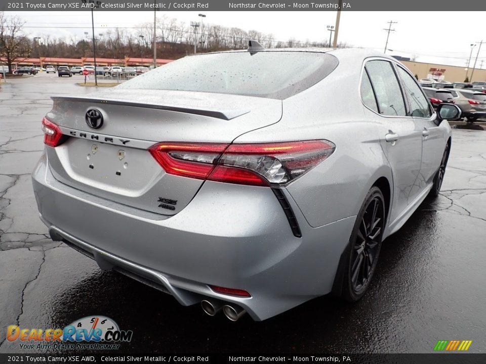2021 Toyota Camry XSE AWD Celestial Silver Metallic / Cockpit Red Photo #7