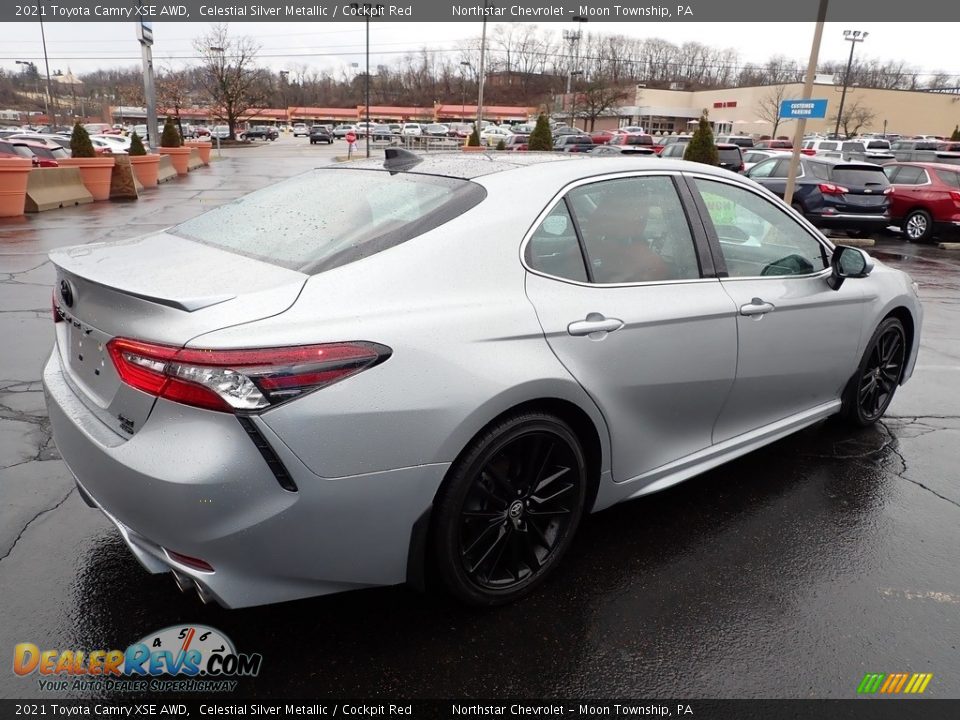 2021 Toyota Camry XSE AWD Celestial Silver Metallic / Cockpit Red Photo #8