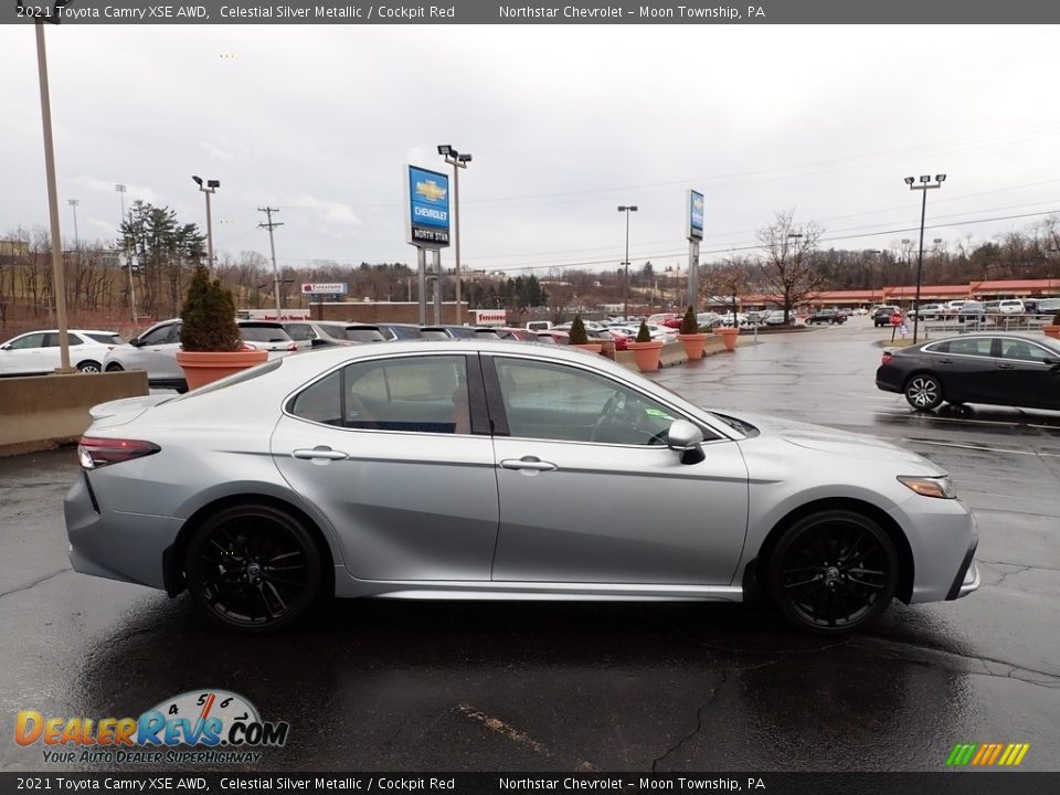 2021 Toyota Camry XSE AWD Celestial Silver Metallic / Cockpit Red Photo #9