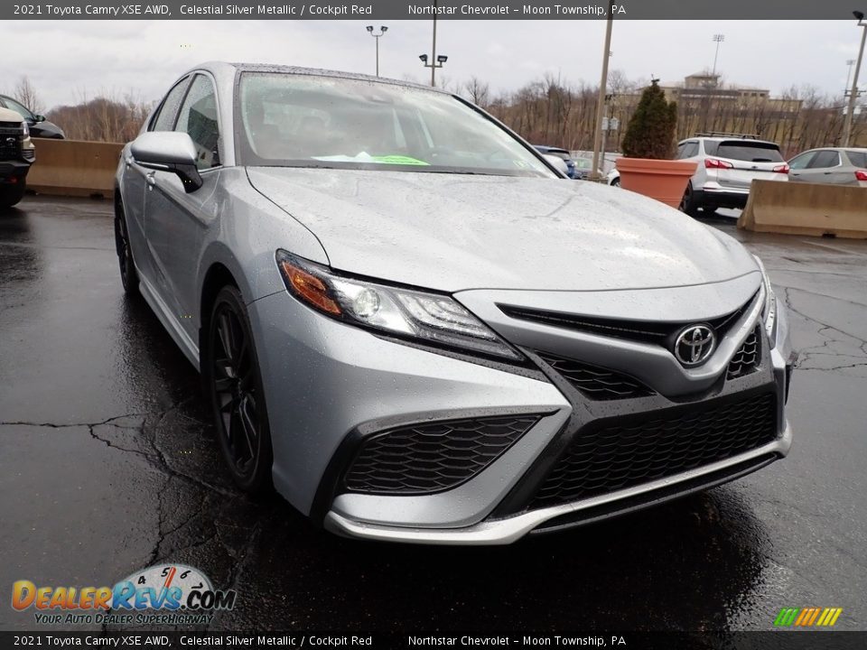 2021 Toyota Camry XSE AWD Celestial Silver Metallic / Cockpit Red Photo #11