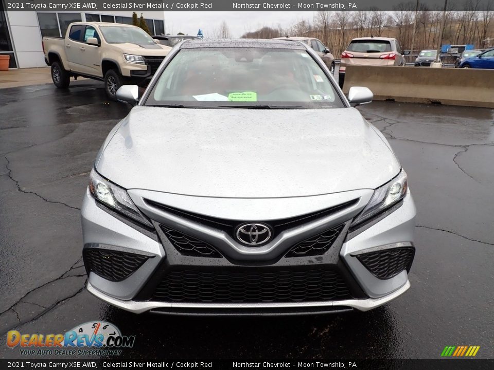 2021 Toyota Camry XSE AWD Celestial Silver Metallic / Cockpit Red Photo #12