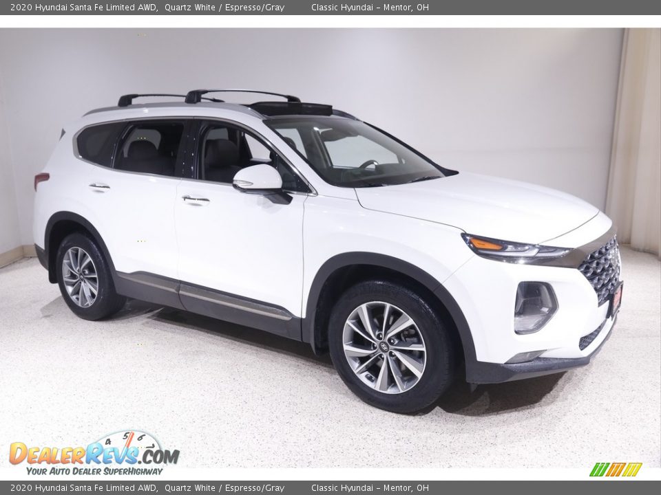 2020 Hyundai Santa Fe Limited AWD Quartz White / Espresso/Gray Photo #1
