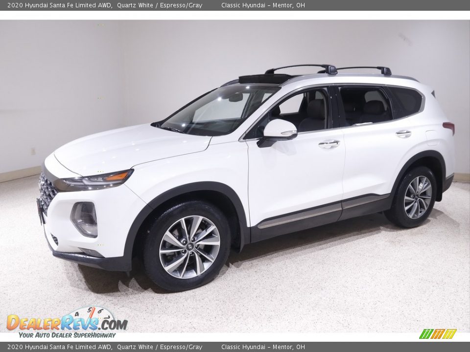 2020 Hyundai Santa Fe Limited AWD Quartz White / Espresso/Gray Photo #3