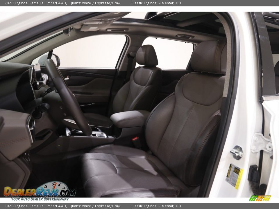 2020 Hyundai Santa Fe Limited AWD Quartz White / Espresso/Gray Photo #5
