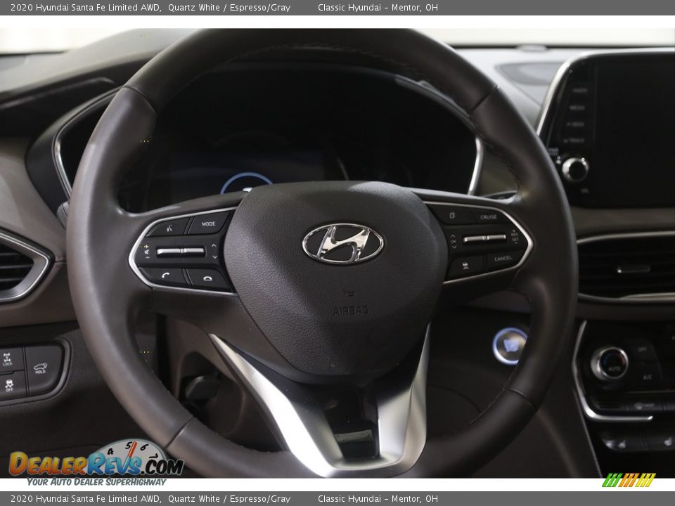 2020 Hyundai Santa Fe Limited AWD Quartz White / Espresso/Gray Photo #7