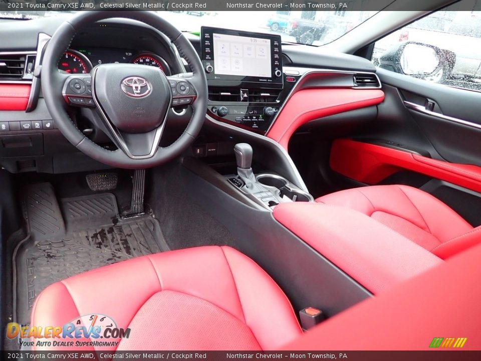 Cockpit Red Interior - 2021 Toyota Camry XSE AWD Photo #21