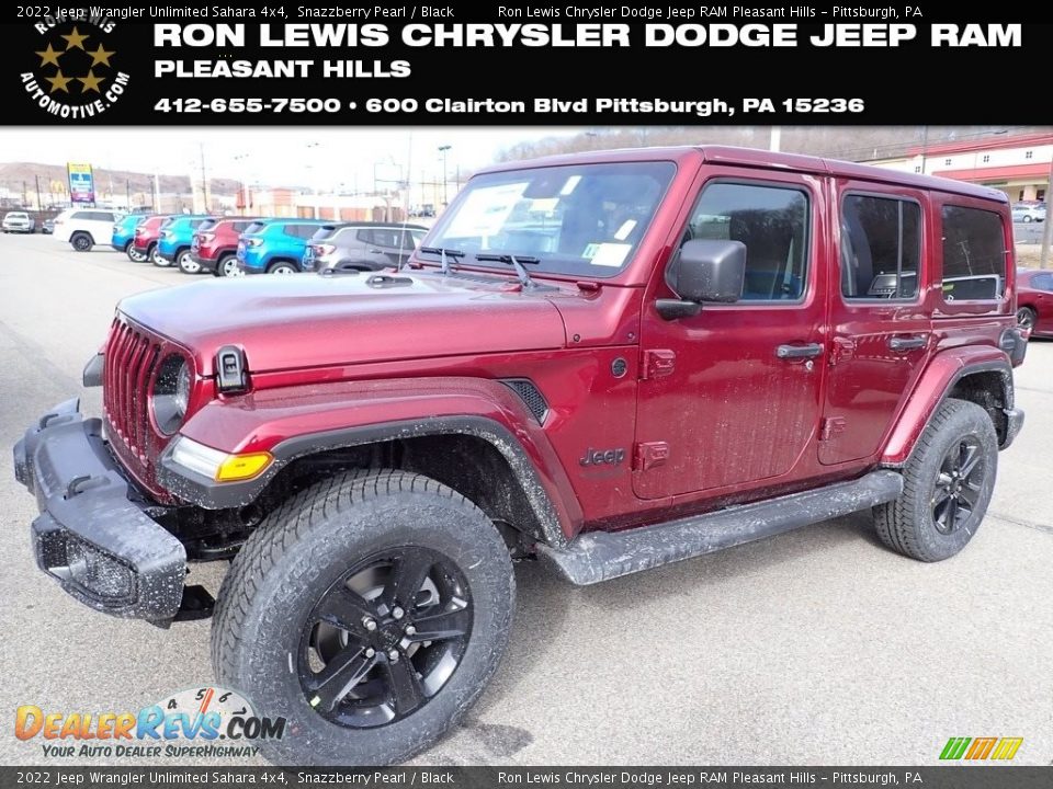 2022 Jeep Wrangler Unlimited Sahara 4x4 Snazzberry Pearl / Black Photo #1