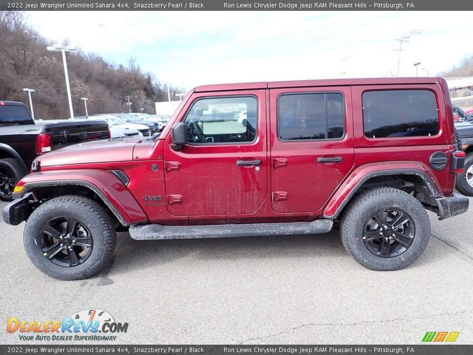 2022 Jeep Wrangler Unlimited Sahara 4x4 Snazzberry Pearl / Black Photo #2