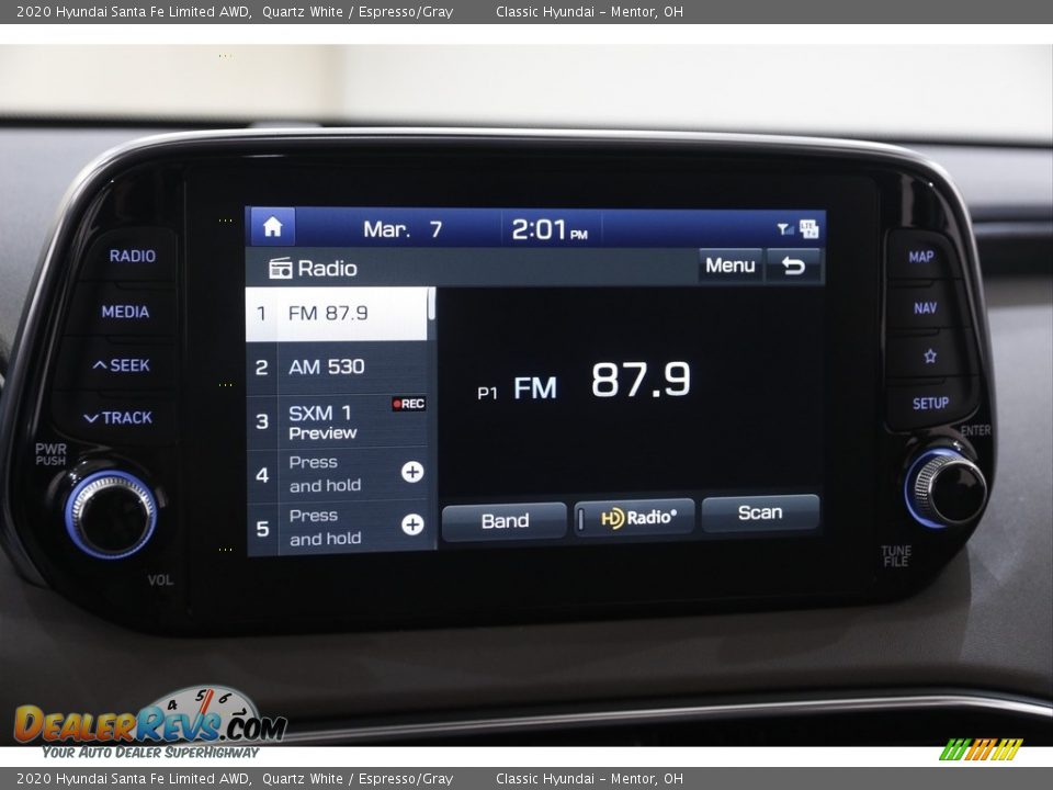 2020 Hyundai Santa Fe Limited AWD Quartz White / Espresso/Gray Photo #11