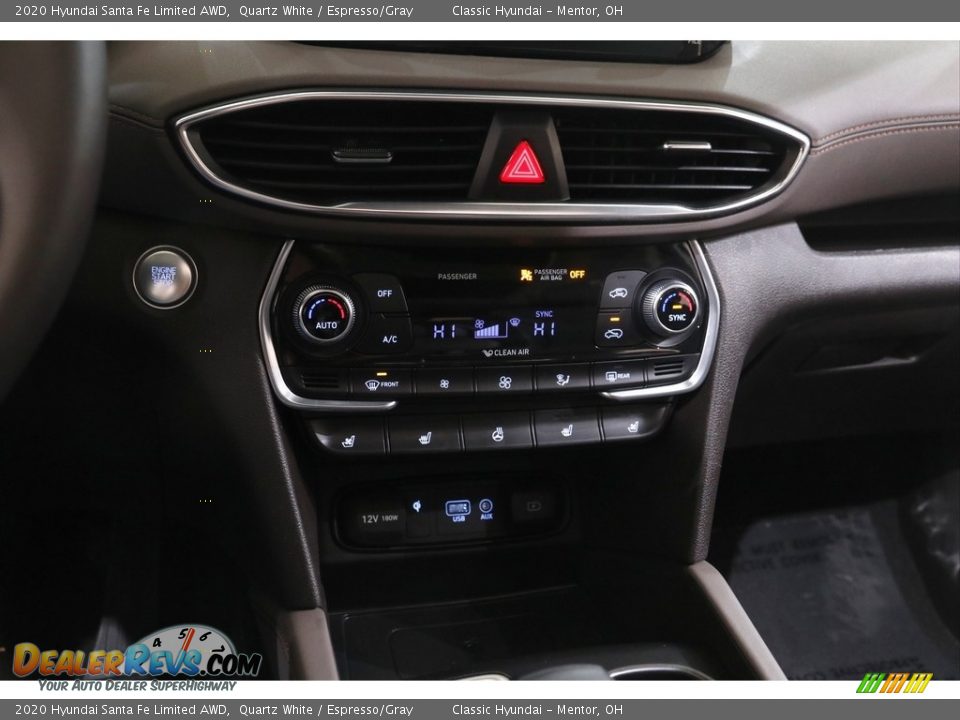 2020 Hyundai Santa Fe Limited AWD Quartz White / Espresso/Gray Photo #14