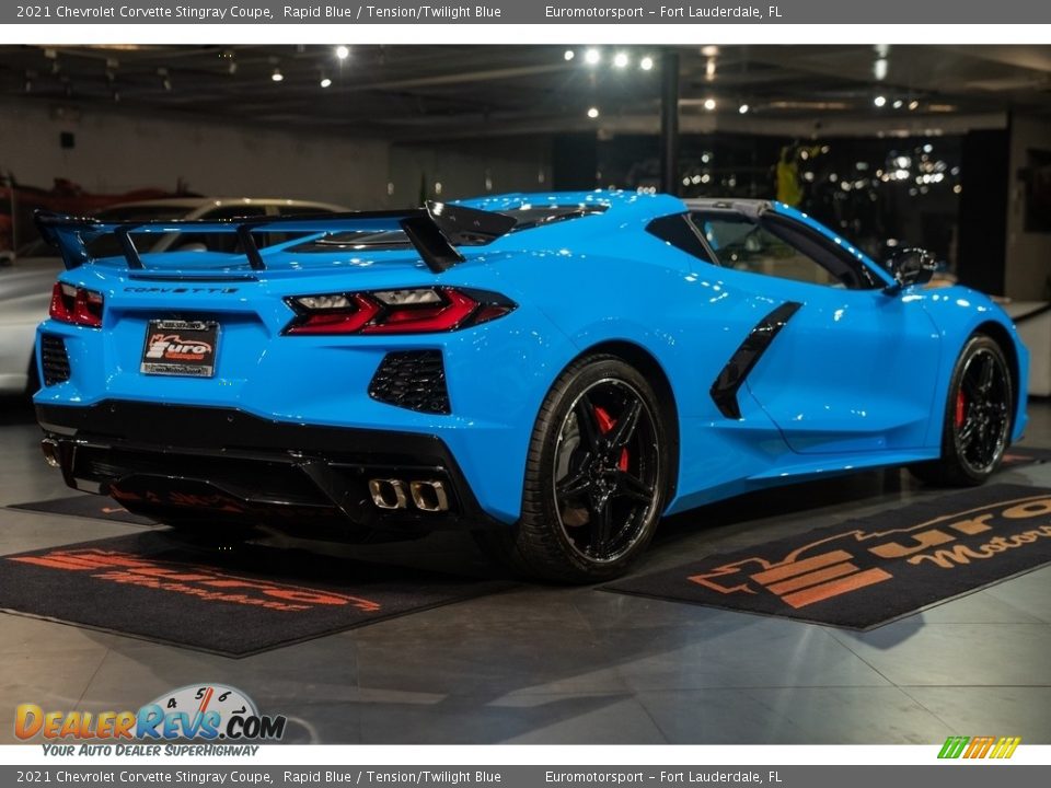 2021 Chevrolet Corvette Stingray Coupe Rapid Blue / Tension/Twilight Blue Photo #5
