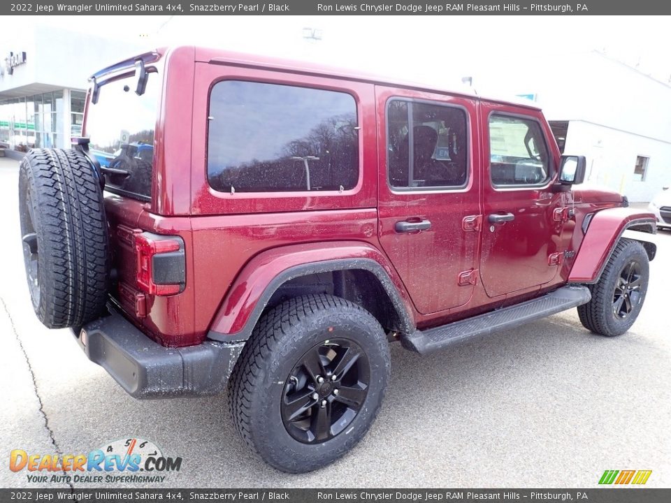 2022 Jeep Wrangler Unlimited Sahara 4x4 Snazzberry Pearl / Black Photo #6