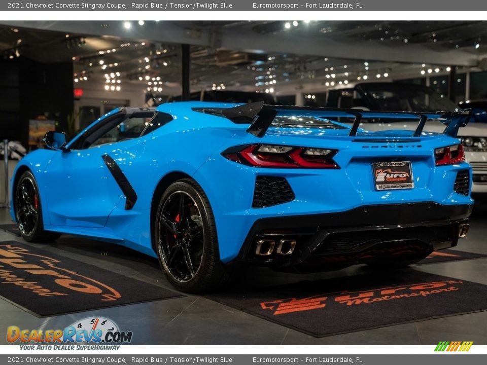 2021 Chevrolet Corvette Stingray Coupe Rapid Blue / Tension/Twilight Blue Photo #6