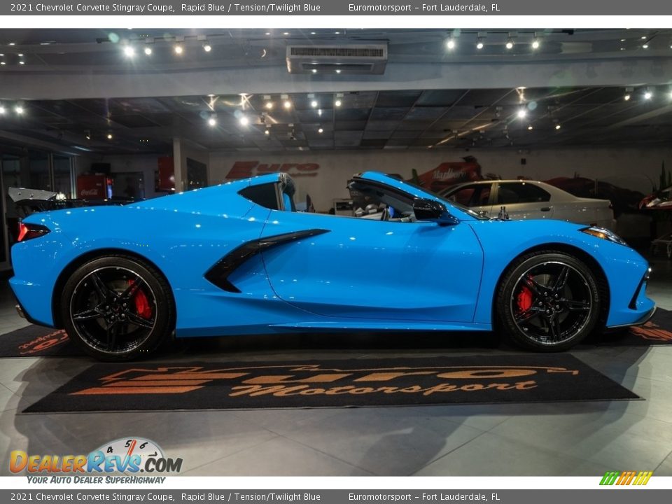 2021 Chevrolet Corvette Stingray Coupe Rapid Blue / Tension/Twilight Blue Photo #8
