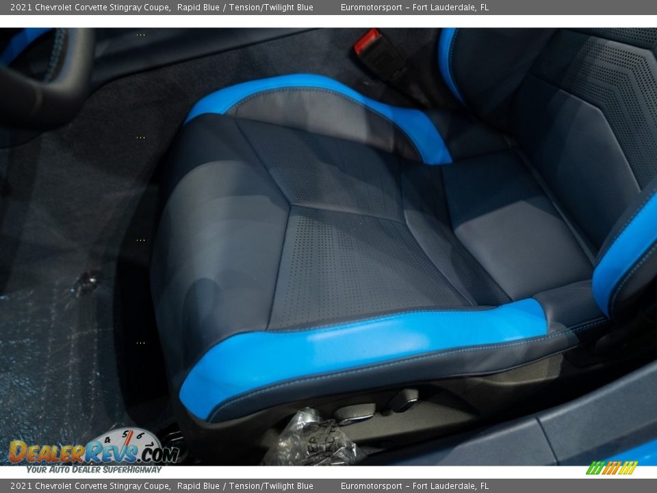 2021 Chevrolet Corvette Stingray Coupe Rapid Blue / Tension/Twilight Blue Photo #11