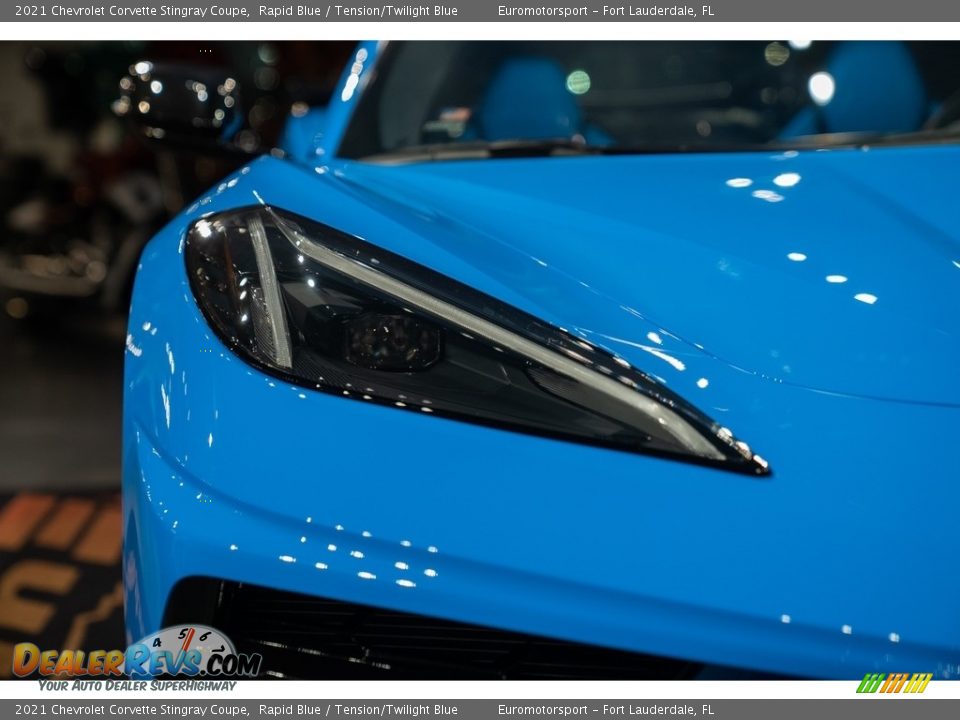 2021 Chevrolet Corvette Stingray Coupe Rapid Blue / Tension/Twilight Blue Photo #18