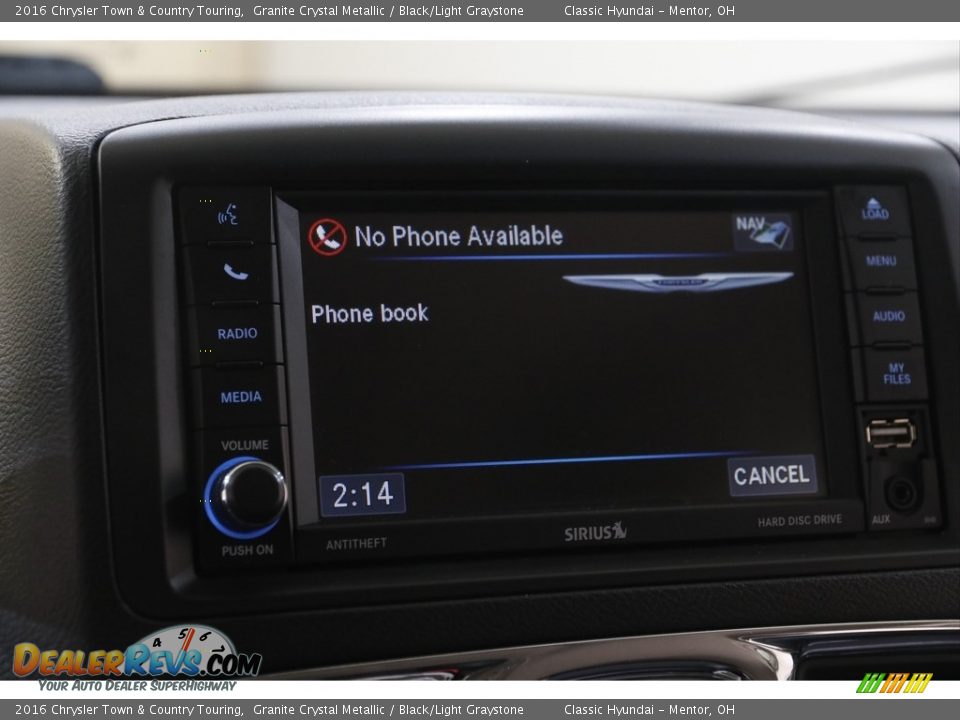 2016 Chrysler Town & Country Touring Granite Crystal Metallic / Black/Light Graystone Photo #11