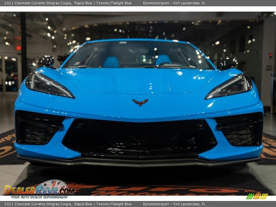 2021 Chevrolet Corvette Stingray Coupe Rapid Blue / Tension/Twilight Blue Photo #25