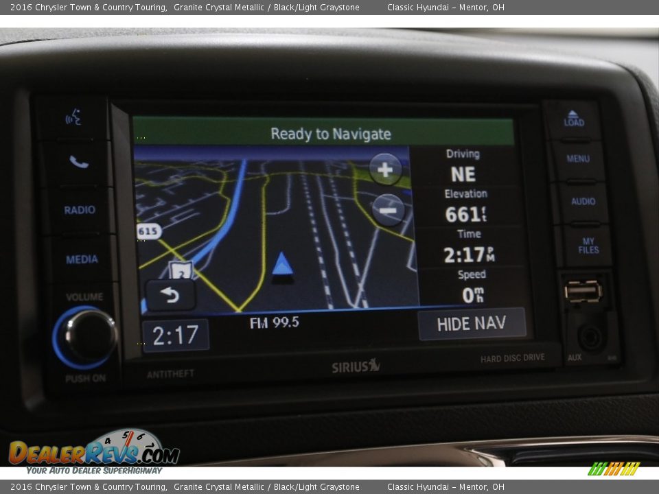 2016 Chrysler Town & Country Touring Granite Crystal Metallic / Black/Light Graystone Photo #15