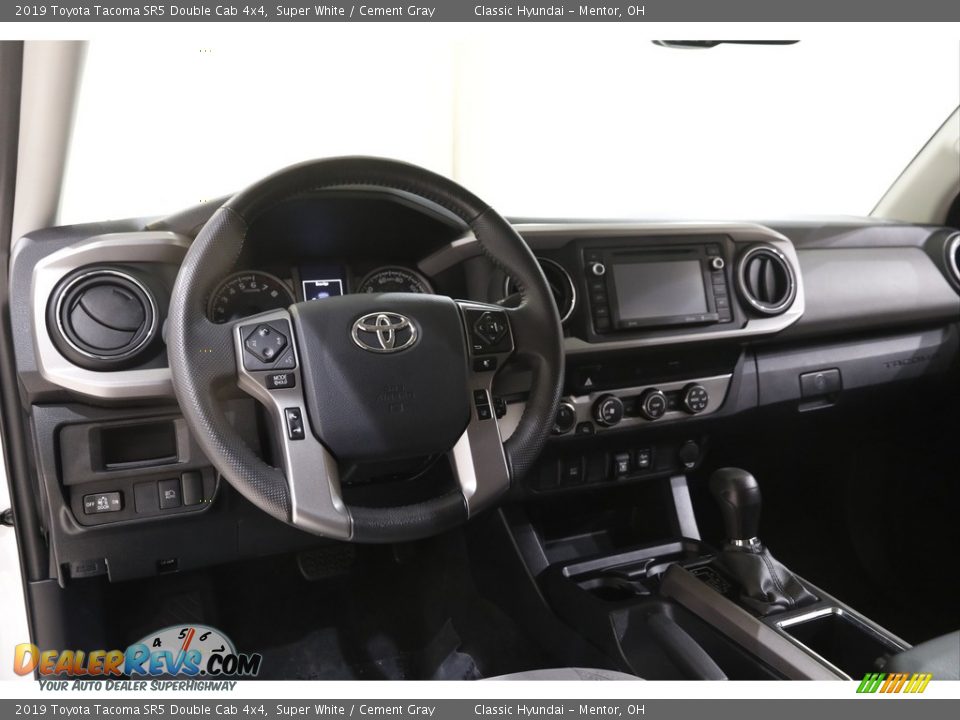 2019 Toyota Tacoma SR5 Double Cab 4x4 Super White / Cement Gray Photo #6