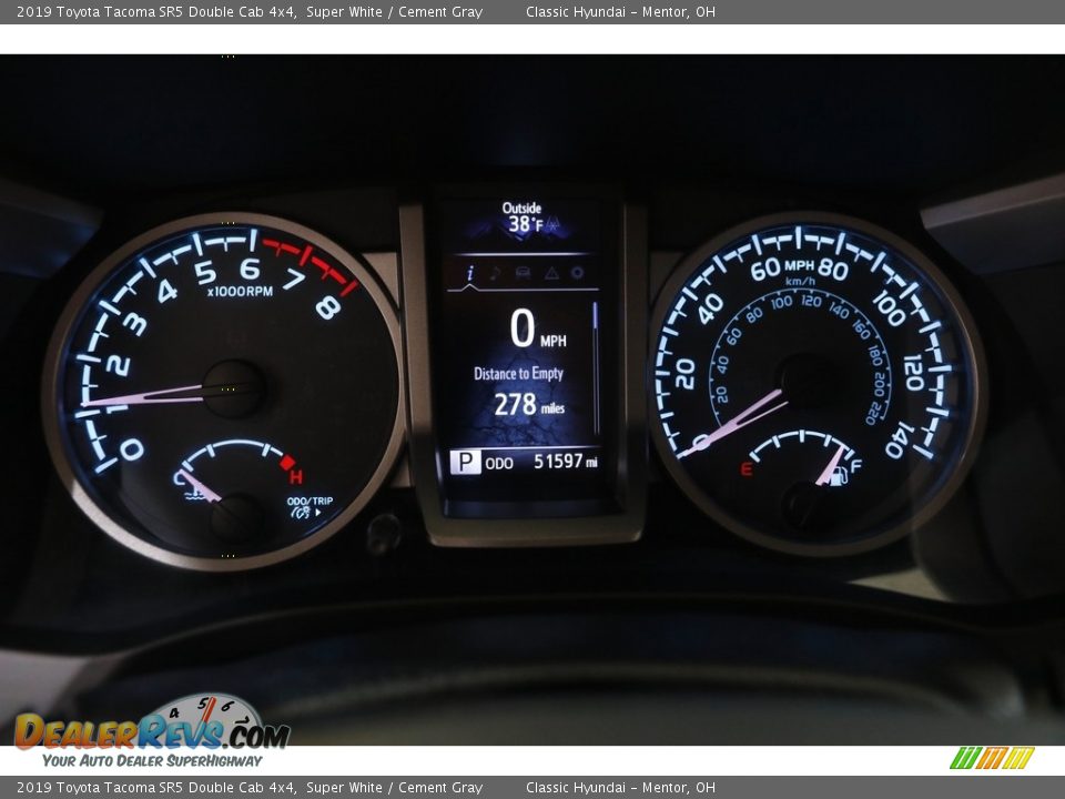2019 Toyota Tacoma SR5 Double Cab 4x4 Super White / Cement Gray Photo #8