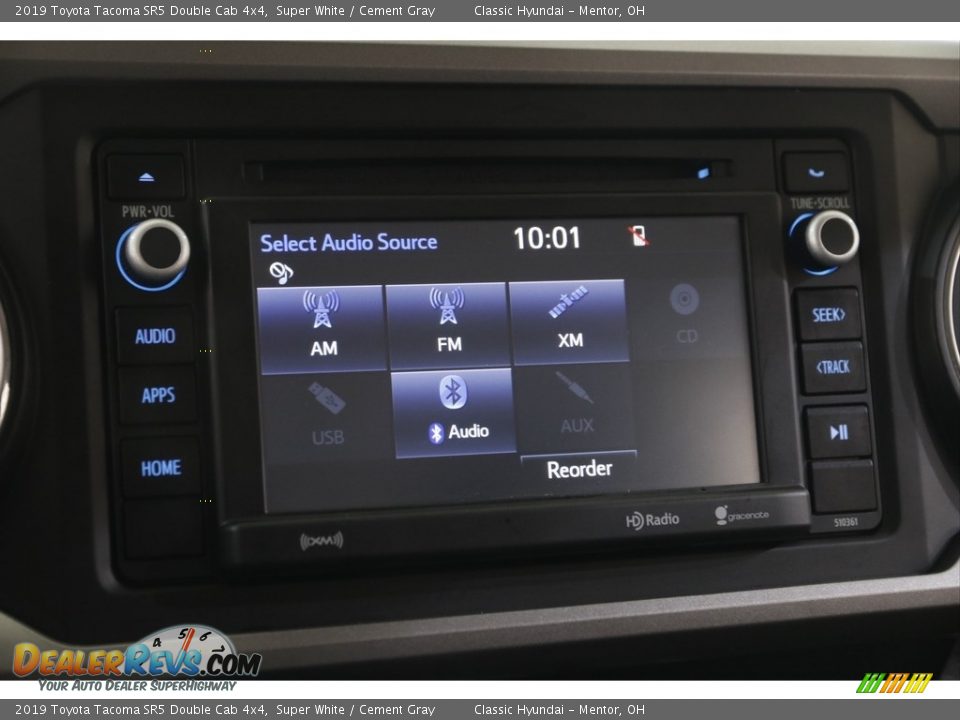 2019 Toyota Tacoma SR5 Double Cab 4x4 Super White / Cement Gray Photo #10