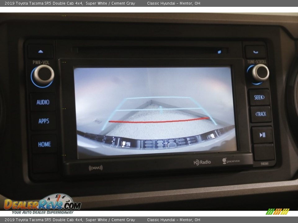 2019 Toyota Tacoma SR5 Double Cab 4x4 Super White / Cement Gray Photo #12