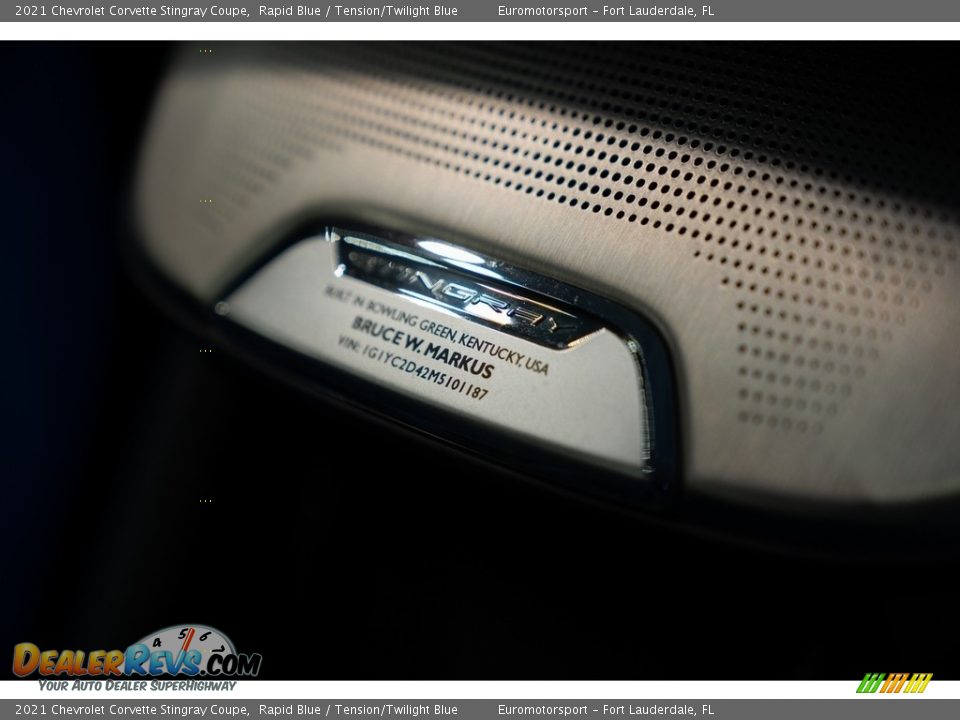 Info Tag of 2021 Chevrolet Corvette Stingray Coupe Photo #43