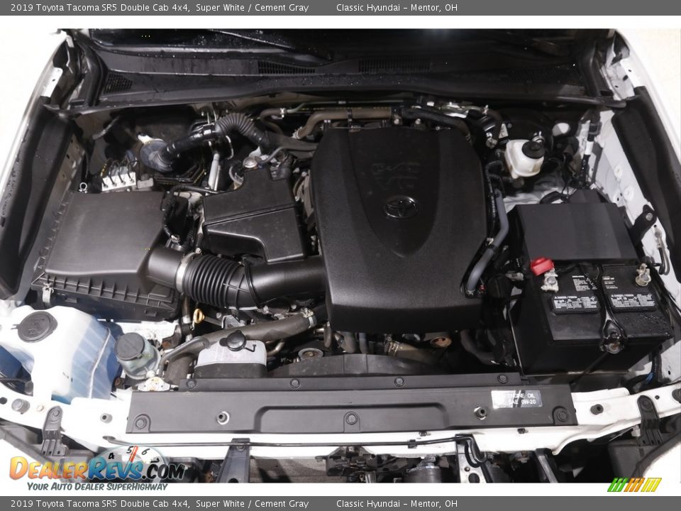 2019 Toyota Tacoma SR5 Double Cab 4x4 Super White / Cement Gray Photo #19