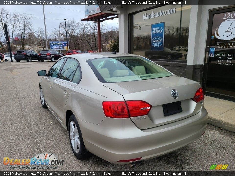 2013 Volkswagen Jetta TDI Sedan Moonrock Silver Metallic / Cornsilk Beige Photo #4