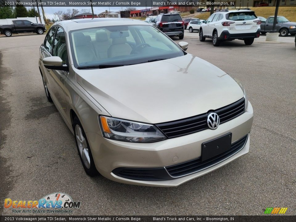 2013 Volkswagen Jetta TDI Sedan Moonrock Silver Metallic / Cornsilk Beige Photo #8