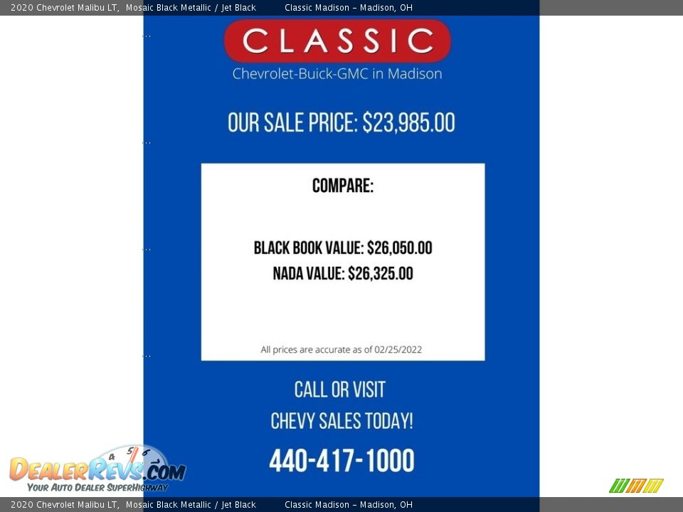 Dealer Info of 2020 Chevrolet Malibu LT Photo #2