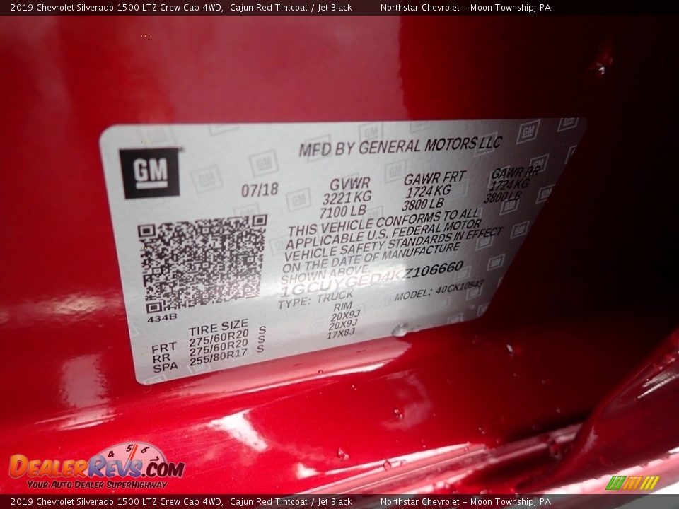 2019 Chevrolet Silverado 1500 LTZ Crew Cab 4WD Cajun Red Tintcoat / Jet Black Photo #28