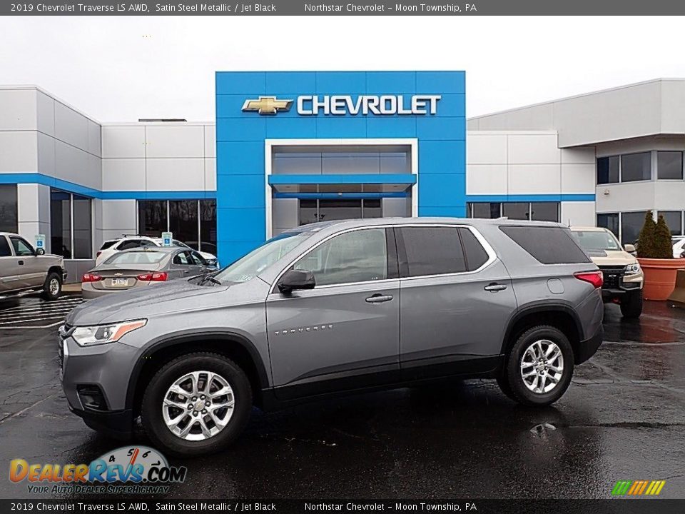 2019 Chevrolet Traverse LS AWD Satin Steel Metallic / Jet Black Photo #1